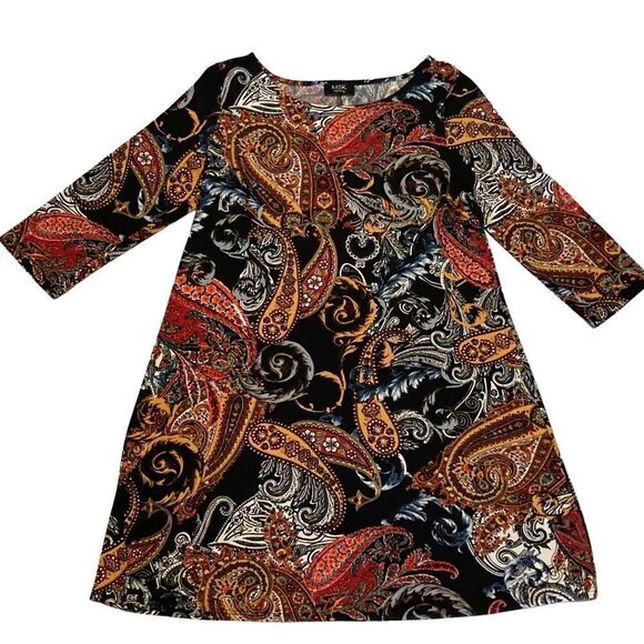 MSK  Paisley Dress Medium - Picture 5 of 8